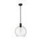 Z-Lite Margo 1 Light Pendant, Matte Black And Clear Seedy 7501P14-MB - alternate 2